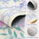 Kaldi Floral Washable Area Rug Non-Slip Stain Resistant Low-Pile Boho Large Indoor Throw Carpet
