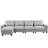 Modern Large L-Shape Feather Filled Sectional Sofa-859506672