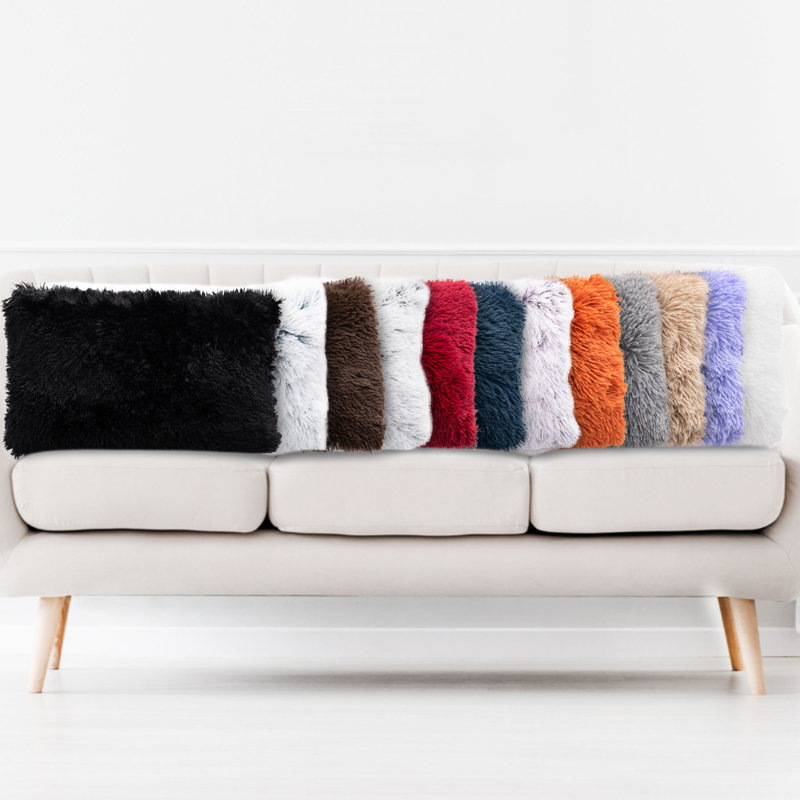 Coussins décoratifs Cheer, Polyester, Café, 14 x 20