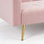 Canapé convertible en velours rose, design rétro 71,03 pouces pour petit salon, chambre à coucher, bureau