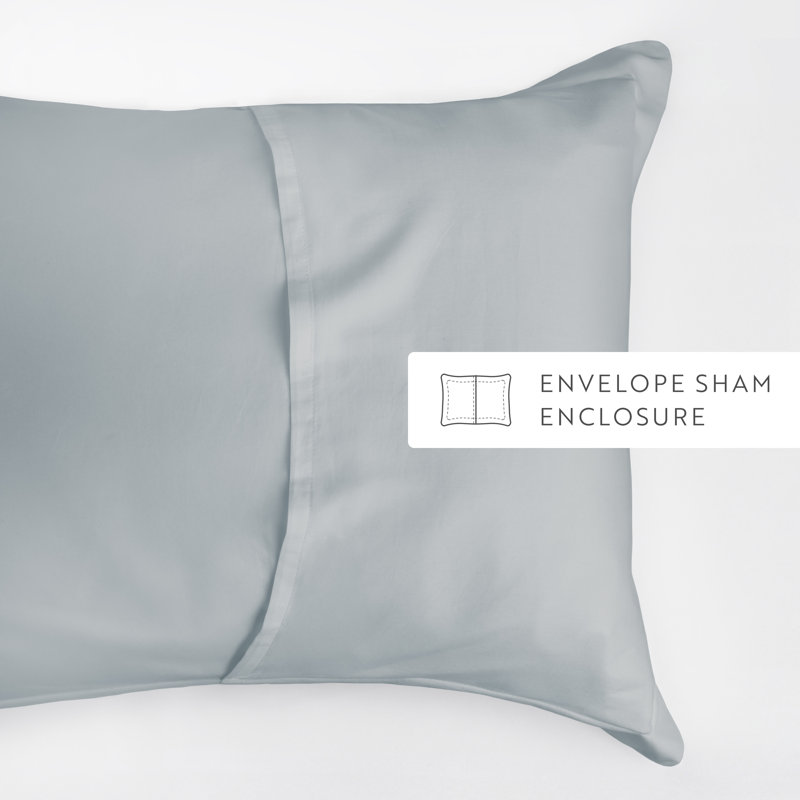 Ensemble d'édredon et housse de couette en coton brossé 300TC Premium, Bleu, Housse de couette et insert très grand + 2 très 