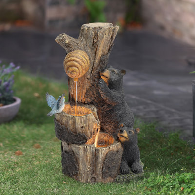Stonebridge Hand Crafted Weather Resistant Floor Fountain with Light