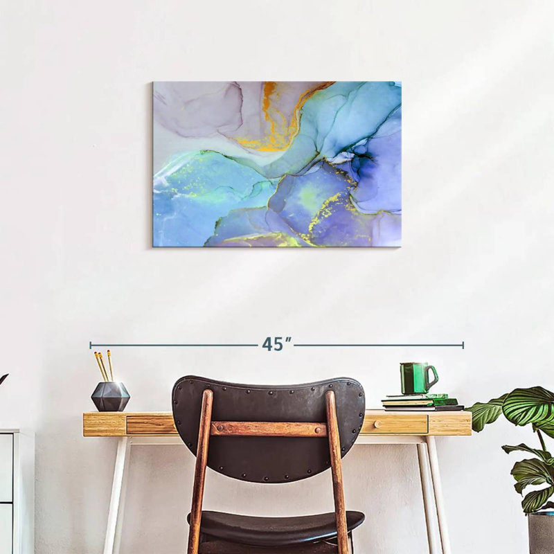 Avery Light Marble Abstract, 20" H x 30" W