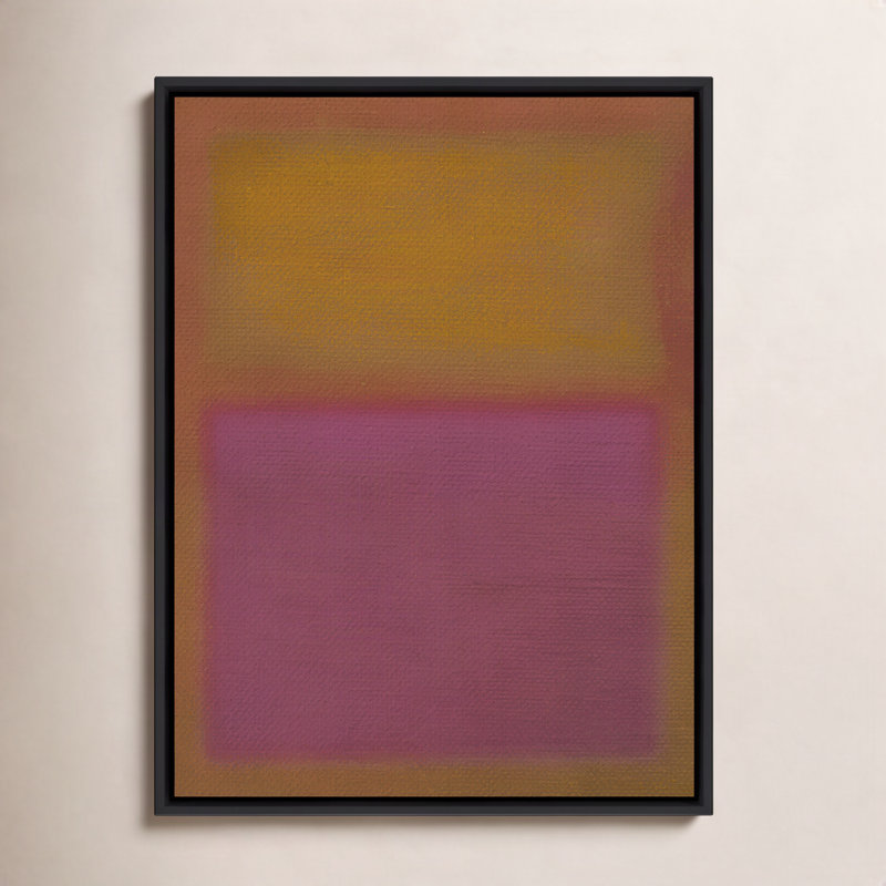 Composition Deep Painting by Charles Stuart, 40" H x 30" W x 2" D, Red/Orange, Black