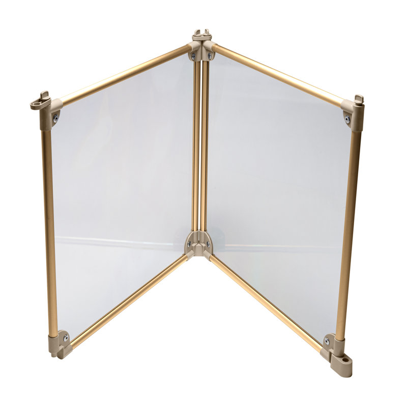 25.6'' H 2 Panel Metal Exercise Pen With Door, Gold