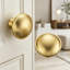 Paquet de 15 boutons d'armoire en laiton brossé, poignées de tiroir rondes en alliage de zinc de 1-1 / 4 po avec quincaillerie de fixation pour la cuisine, la commode et l'armoire-126646748-126646738