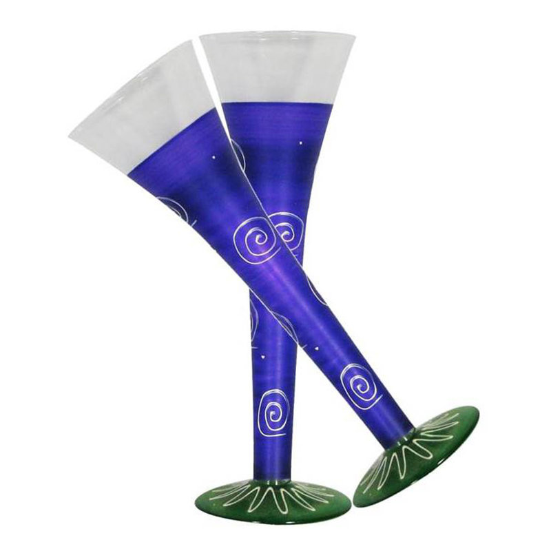 Flûte en verre Hanovre, Mauve