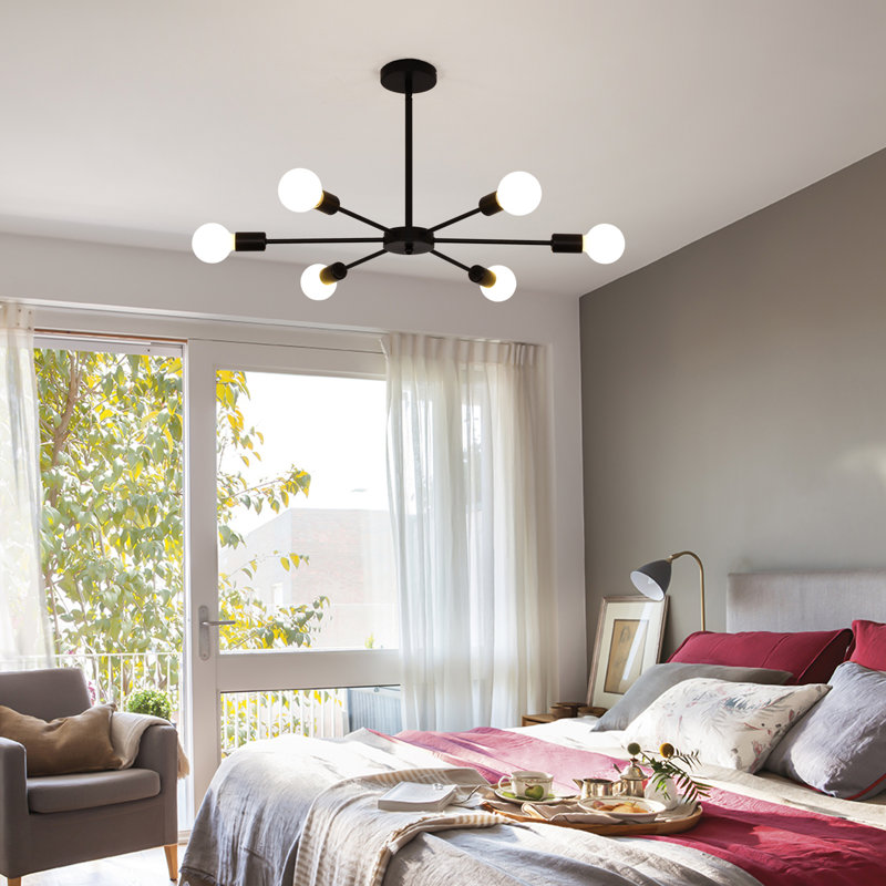 6 - Light Sputnik Chandelier, Black