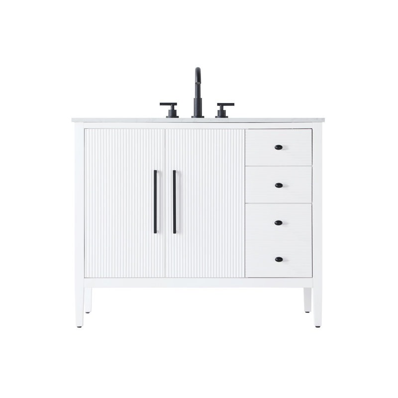 42 inch Single Bathroom Vanity, White