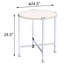 Table d'appoint en chêne blanc de style contemporain, robuste et stable grâce à son support métallique.