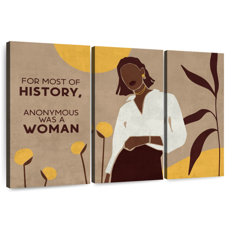 Citation de femme noire, H 24 po x l 38 po