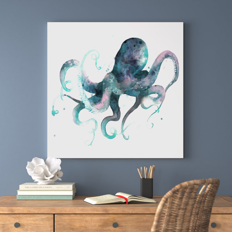 Tentacles II 1 Piece Wrapped Canvas Painting, 91cm H x 91cm W
