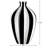  Gelb Handmade 11" Ceramic Black And White Striped Vase-811211502