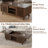 Wooden Mid-Century Coffee Table With Sliding Top, Storage, And Doors, Walnut Finish, 47 Inch | Gift Idea