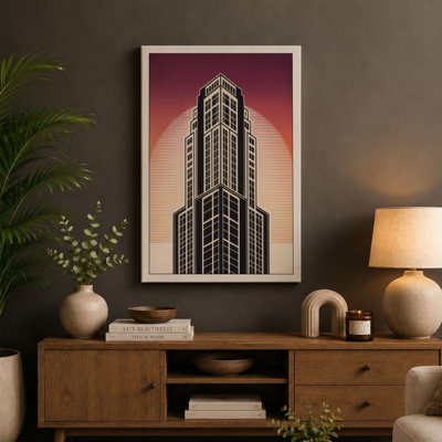 Skyward Art Deco - Wrapped Canvas