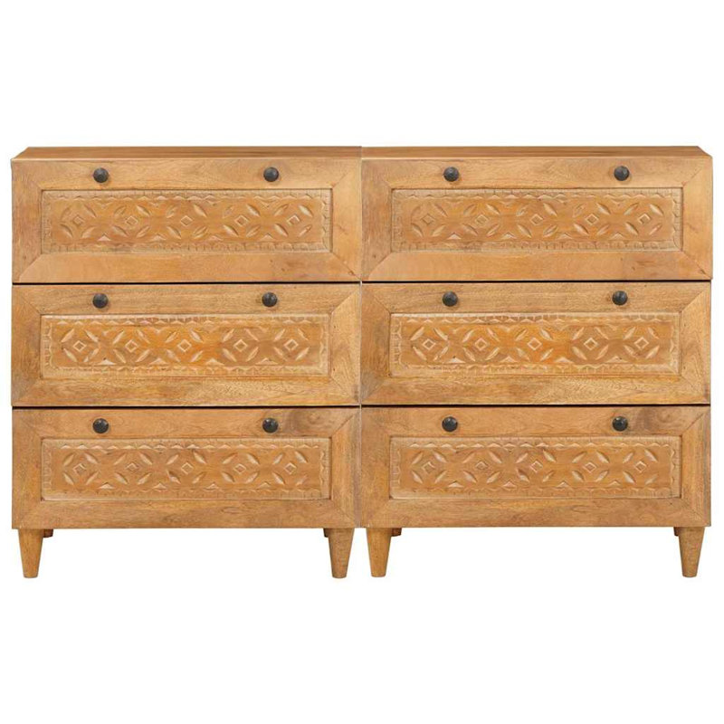 Solid Wood 60cm W Chest of Drawers, Brown