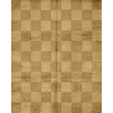Himalayan Wool Checkered Area Rug in Brown