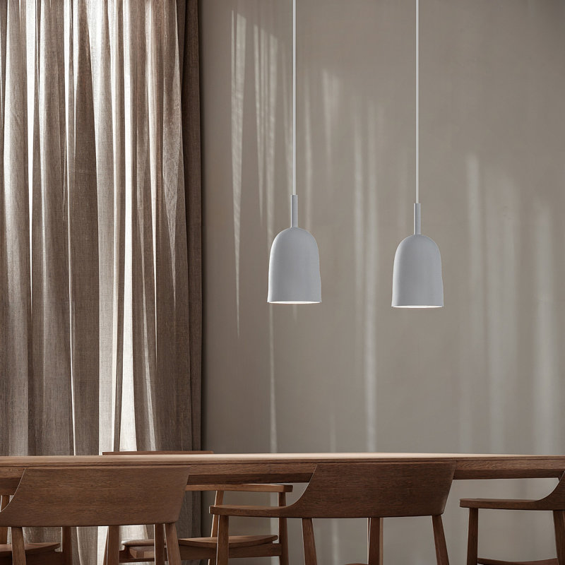 Vessel Pendant Light, 24" H x 14.5" W x 9" D, Snow, White
