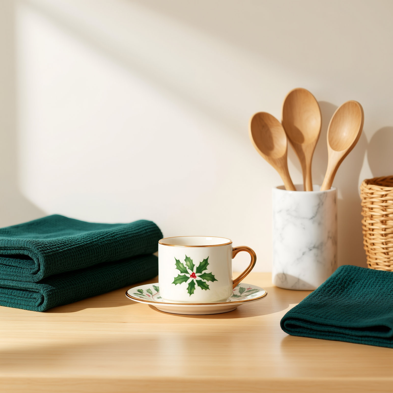 Holiday Espresso Cup & Saucer, S/4