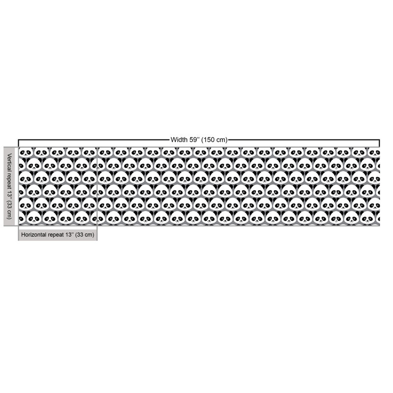 Cheyenn Bear Bamboo in Monochrome Multi-Purpose Fabric