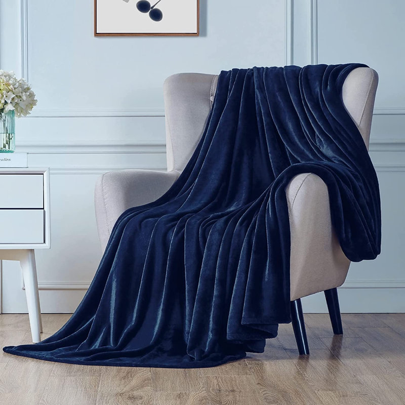 Walterhill Throw Blanket, Navy Blue, W220 x 240cm