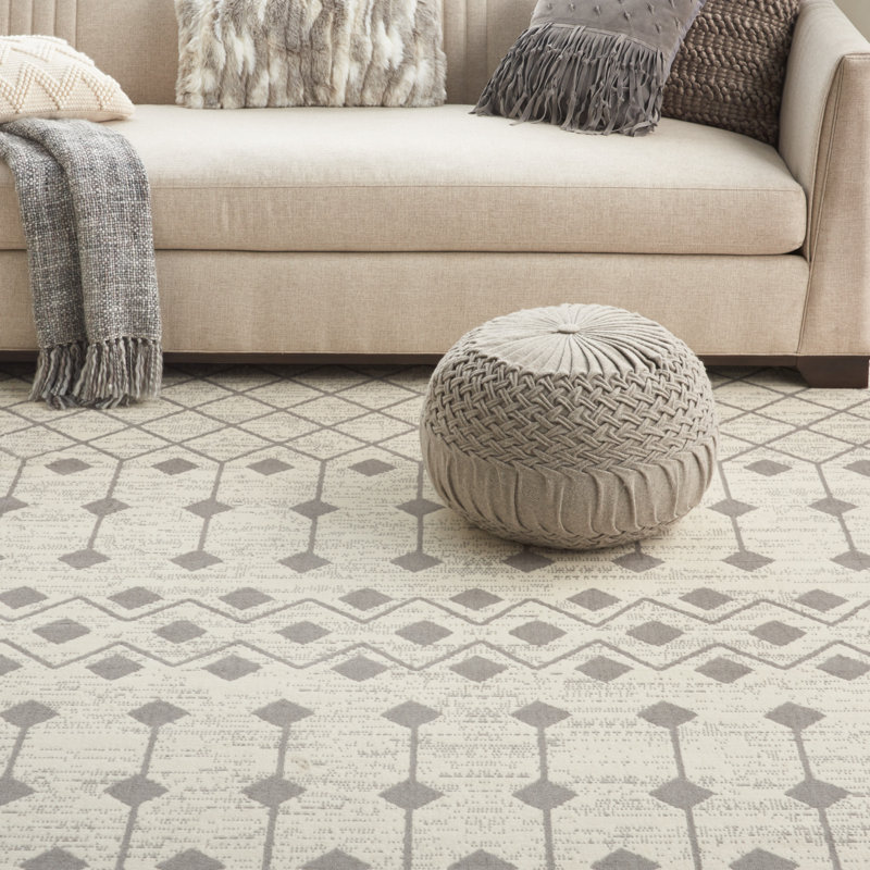 Tapis gris / beige Vigue, Rectangle 8 pi 6 po x 12 pi