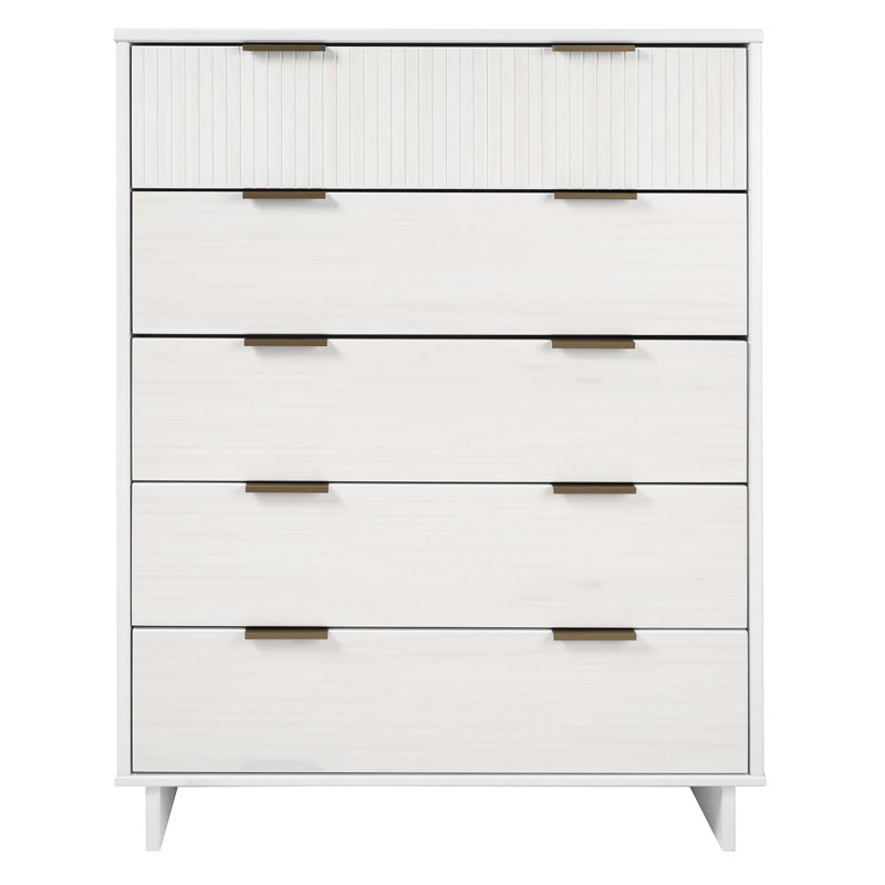 Commode 38 "Granville en blanc (5 tiroirs), Blanc
