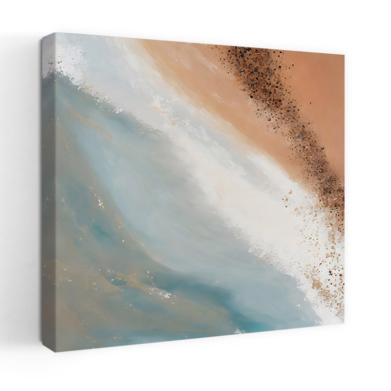 Art contemporain, art contemporain de plage abstrait, H 24 po x l 24 po