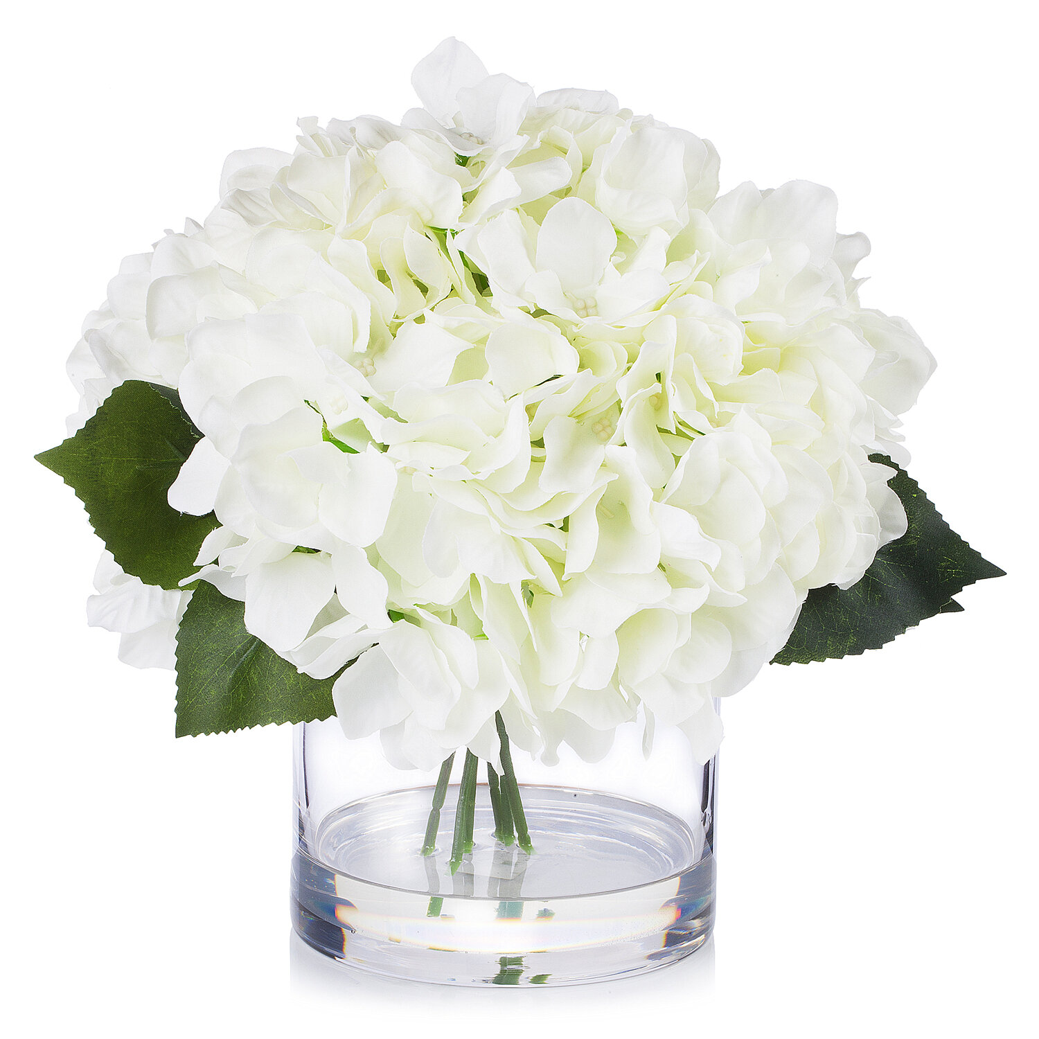 Primrue Faux Silk Hydrangea Arrangement in Vase & Reviews | Wayfair