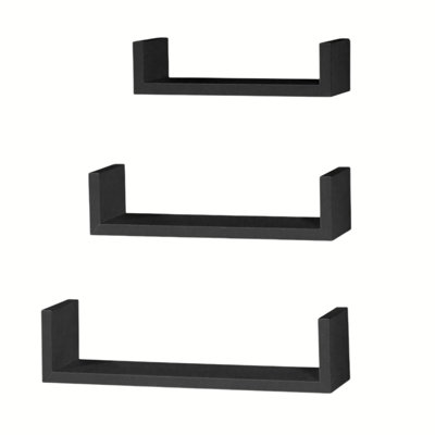 Hudson Shelf Kits, pack of 3 bookend wall shelves