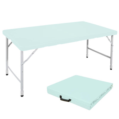 4ft Blue Portable Folding Table for Indoor & Outdoor Use, Supports Up to 135KG, Easy Setup and Storage(Table Only)