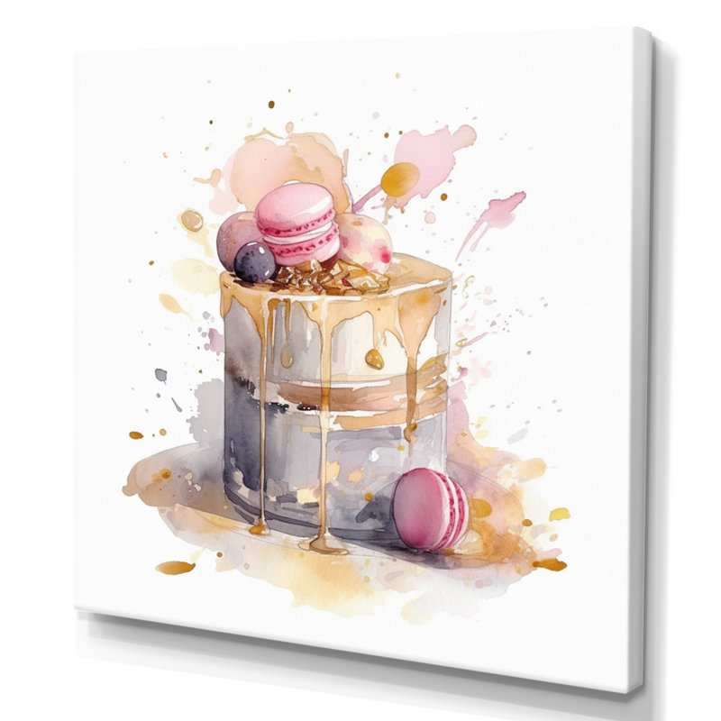 Tentation d'un gâteau délicieux III sur toile, H 24 po x l 24 po x P 1 po