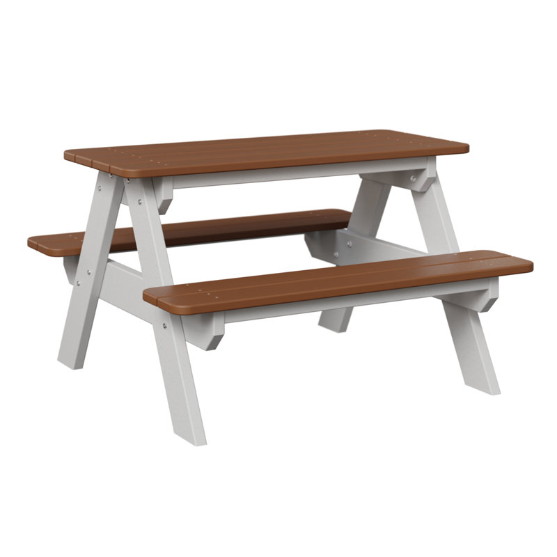 Table de pique-nique rectangulaire pour enfants Berlin Gardens, Cèdre / blanc