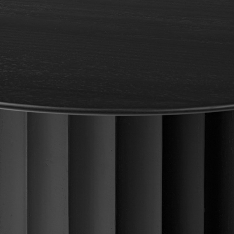 Scalloped Dining Table-Brushed Ebony, Brushed Ebony