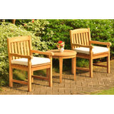 SantaFe Outdoor 3 - Piece Teak Conversation Set