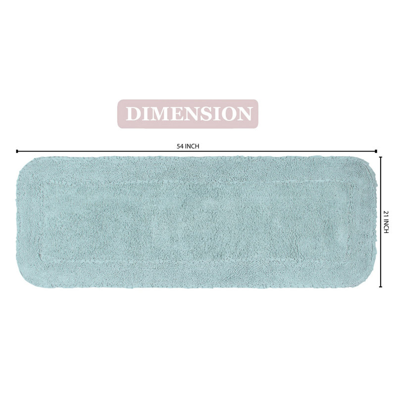 Maytham Bath Rug, Rectangle - 21" W x 54" L, Sky Blue