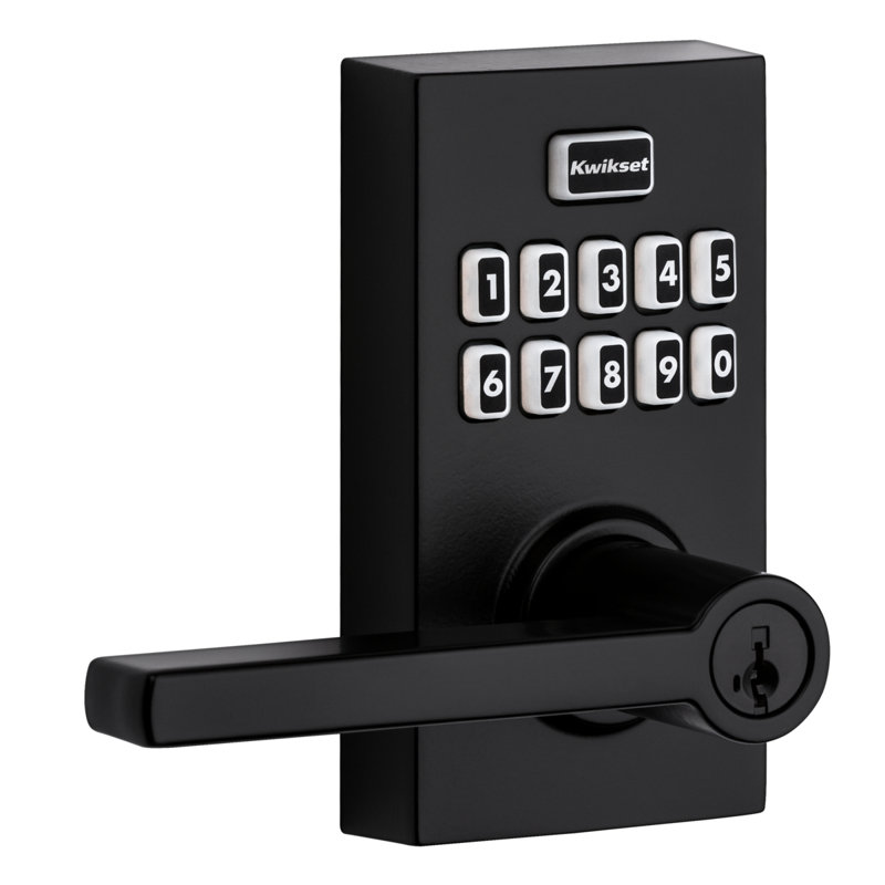 Electronic Door Lever with SmartKey, Iron Black