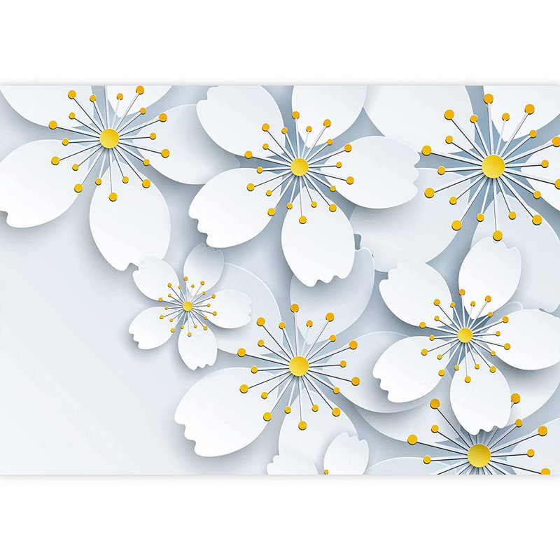 Murale fleurs de lys, L 66 po x l 96 po