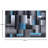 Modern Blue and Gray Geometric Style Color Blocked Indoor Area Rug-1491691156