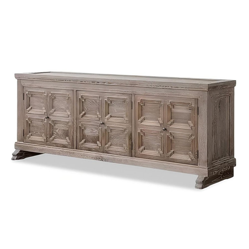 Meuble télé Modern Burlywood, H 31,50 po x L 82,68 po x l 21,65 po, Burlywood