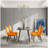 Black Modern Kitchen Dining MDF Table For Smart Home
