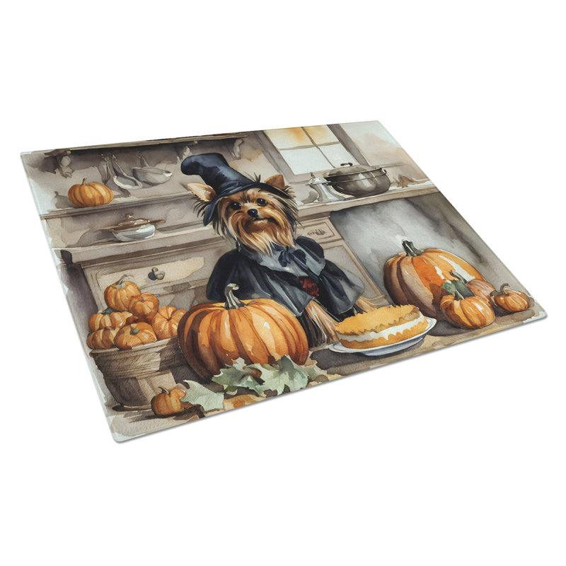 Grande planche à découper en verre Yorkie