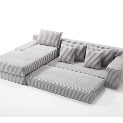 Versatile L-Shaped Sofa Bed With Premium Foam And Durable Fabric For Any Space