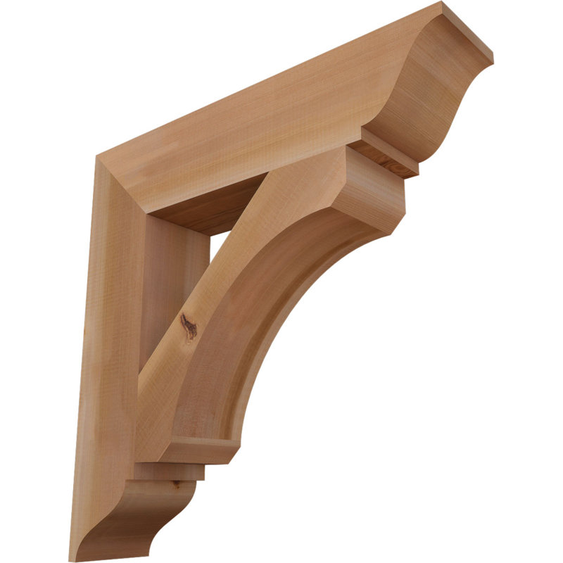 Support en bois rustique traditionnel BKTLEC01, Cèdre rouge de l'Ouest (lisse), H 28 po x l 5,5 po x P 28 po