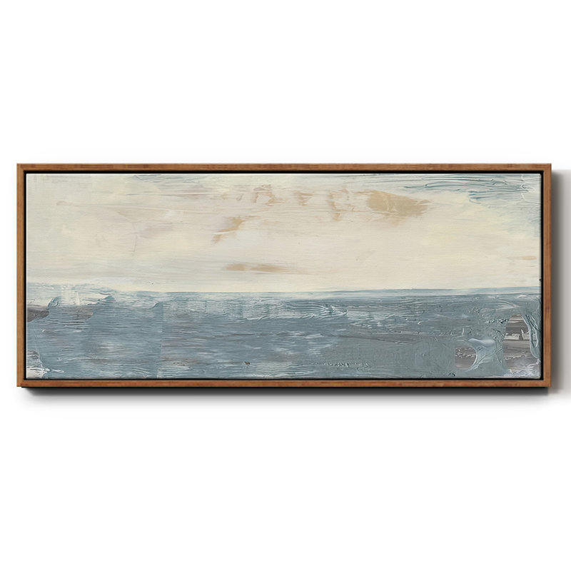 Peace and Calm III - toile encadrée, H 20 po x l 50 po x P 1,5 po, Noyer