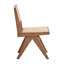 Ensemble de 2 chaises de salle à manger décontractées en rotin de style Mid-Century