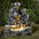 Fontaine de roches fratelli avec lumière DEL Johnar
