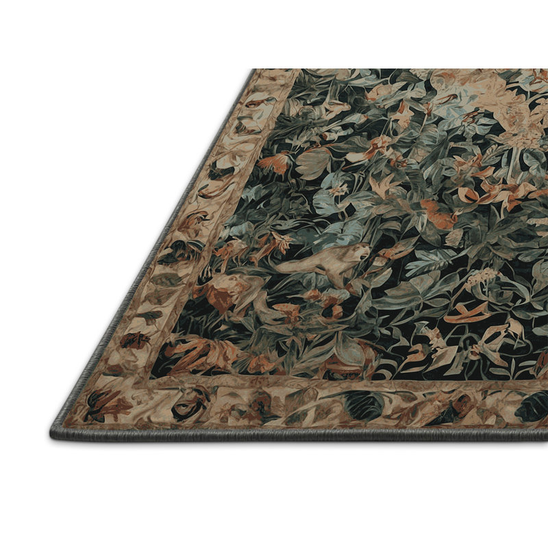 Tapis brun soyeux et moelleux, Rectangle 5 pi x 7 pi