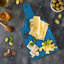 Ambesonne Blue Tempered Glass Cutting Board Bold Polka Dots Retro Blue Pale Blue White