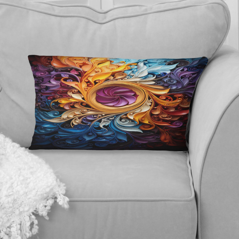 Coussin Spiral Kaleidoscope I - Abstract Spirals